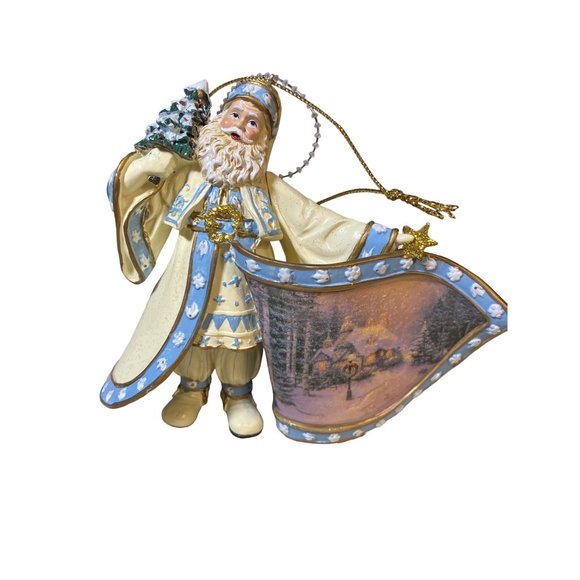 Ashton Drake Thomas Kinkade Frosty Christmas Eve Santa Old World Santas - Picture 1 of 11